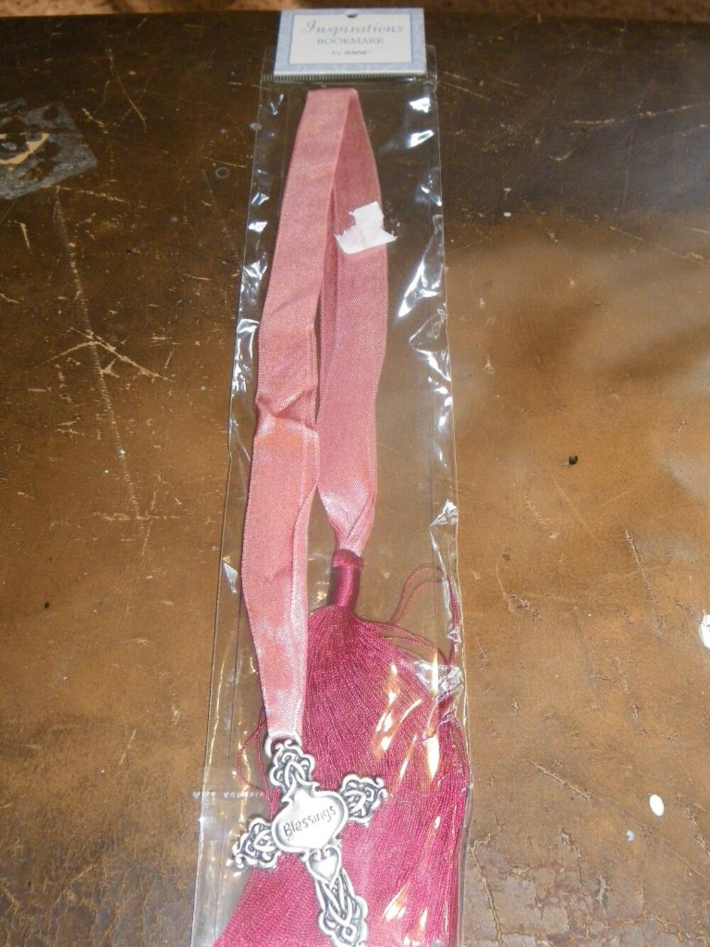 Inspirations Book Mark by Ganz 24” Ribbon w/ Metal Cross “Blessings”